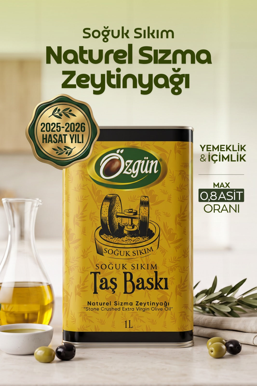 Taş Baskı Zeytinyağı 1 lt.