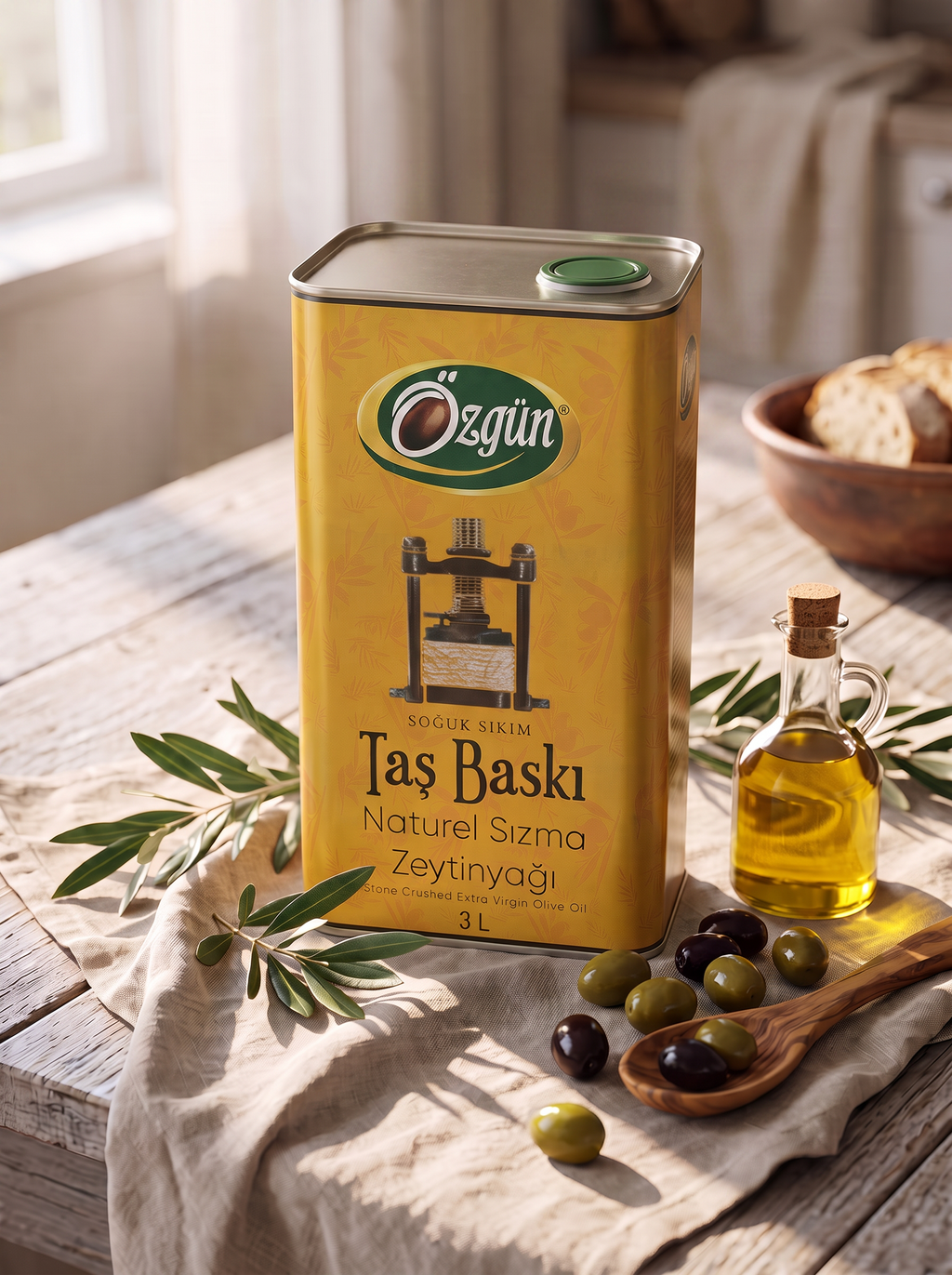 Taş Baskı Zeytinyağı 3 lt.