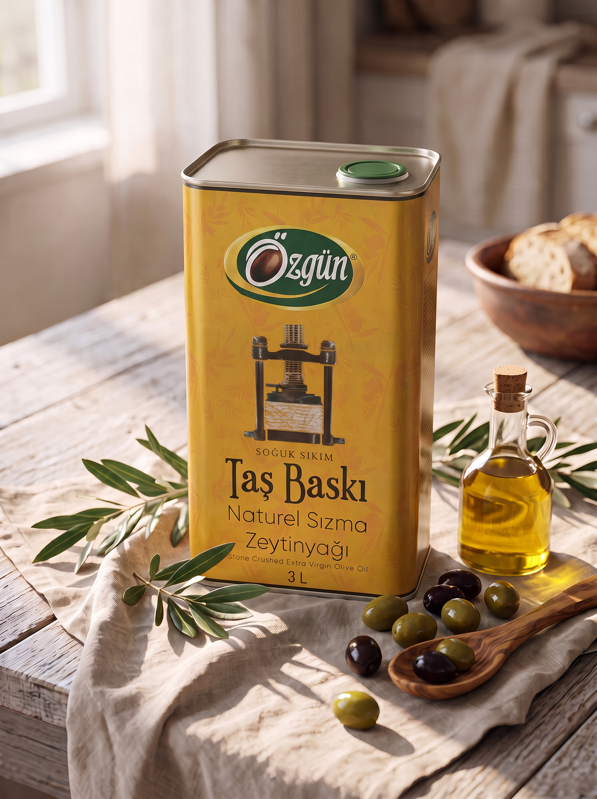 Taş Baskı Zeytinyağı 3 lt.